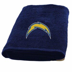 Los Angeles Chargers Bath Towel measures 25 x 50 inches